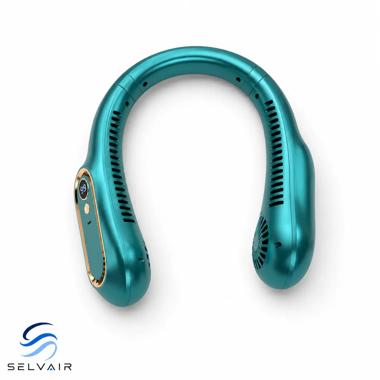 Ventilateur cou vert LED rechargeable | SELVAIR