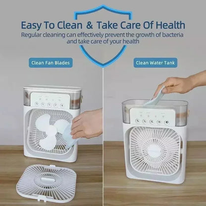 Rafraîchisseur d’air portable 3-en-1 SELVAIR | Ventilateur, humidificateur et LED