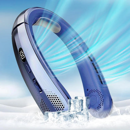 Ventilateur tour de cou blanc SELVAIR 8000mAh | Écran LED digital
