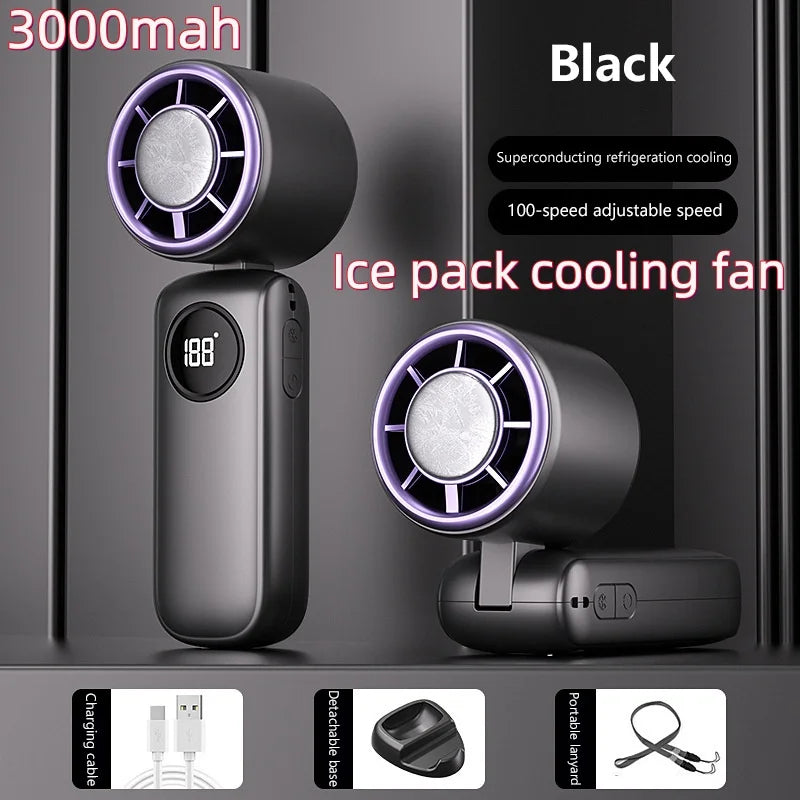 Ventilateur tour de cou LED blanc SELVAIR | Rechargeable et silencieux