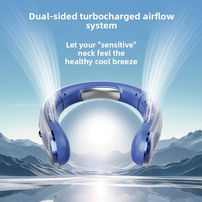 Ventilateur tour de cou gris SELVAIR 8000mAh | Écran LED digital