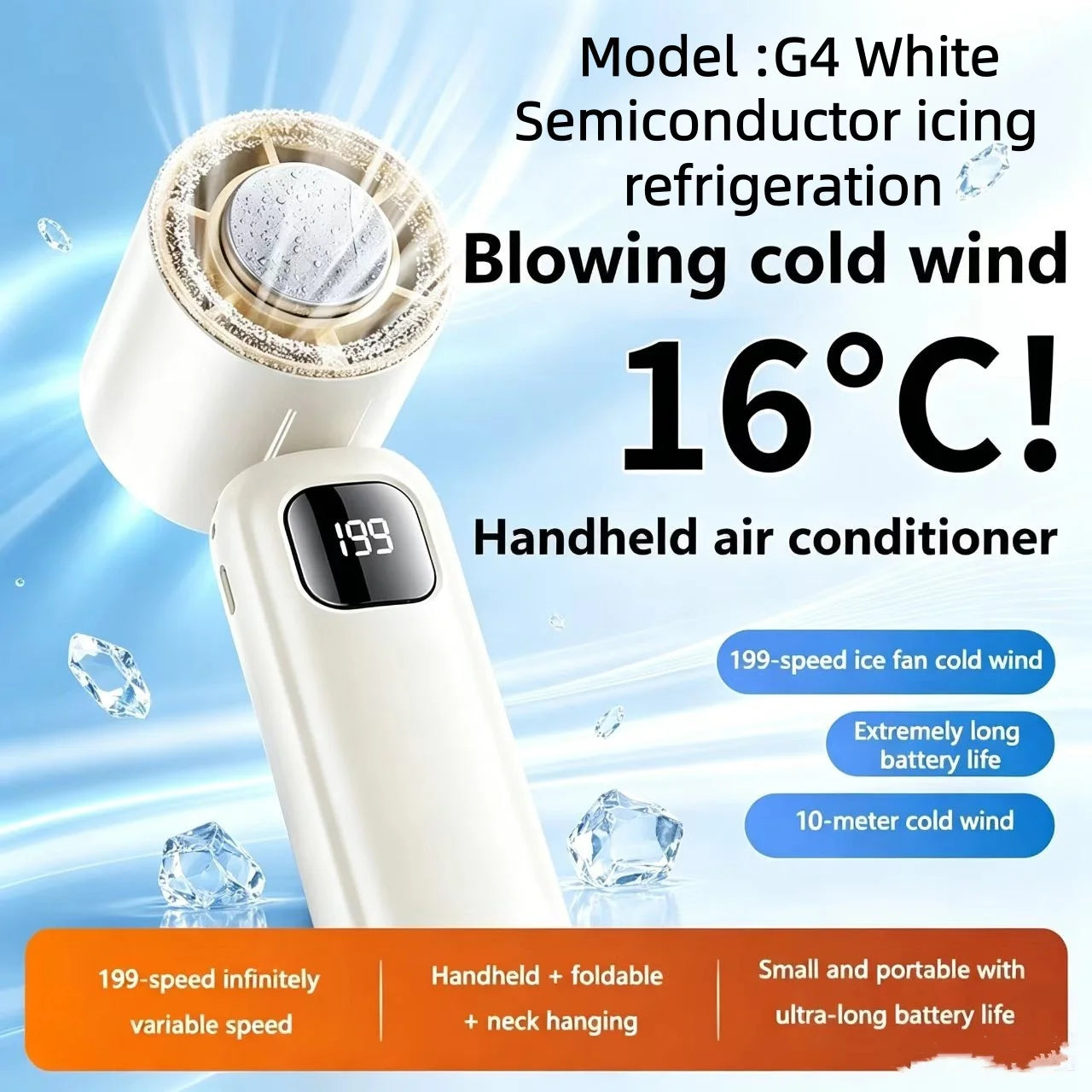 Ventilateur tour de cou gris SELVAIR | Rechargeable, léger et silencieux