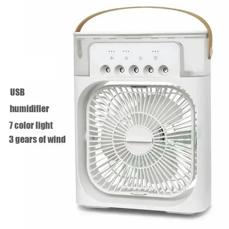 Ventilateur brumisateur 3-en-1 SELVAIR blanc | Rafraîchisseur, humidificateur et LED