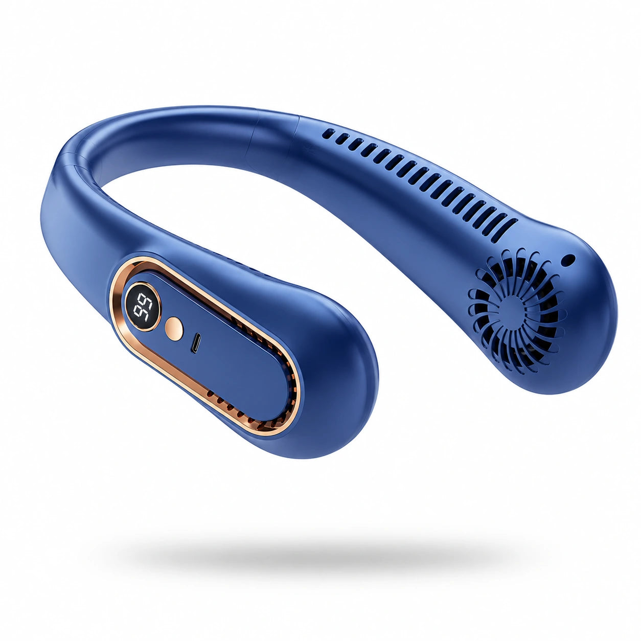 Ventilateur cou bleu rechargeable | SELVAIR