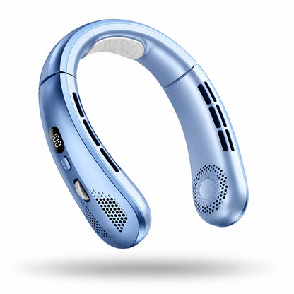 Ventilateur cou bleu air frais rechargeable | SELVAIR