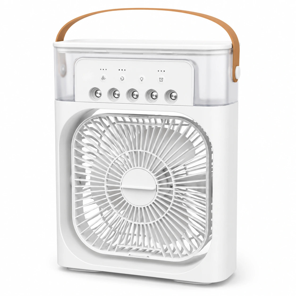 Ventilateur brumisateur 3-en-1 SELVAIR blanc | Rafraîchisseur, humidificateur et LED