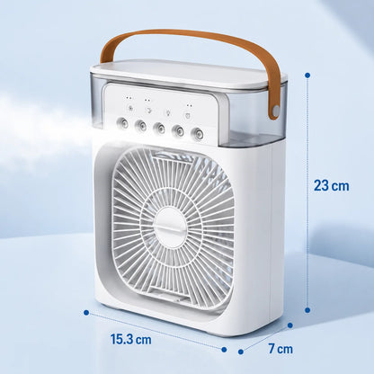 Ventilateur brumisateur 3-en-1 SELVAIR blanc | Rafraîchisseur, humidificateur et LED