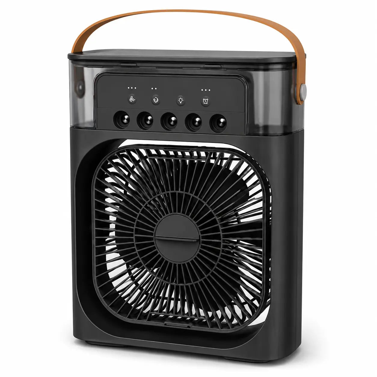 Ventilateur brumisateur 3-en-1 SELVAIR noir | Rafraîchisseur, humidificateur et LED