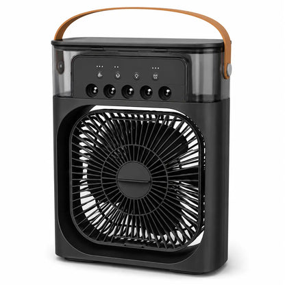 Ventilateur brumisateur 3-en-1 SELVAIR noir | Rafraîchisseur, humidificateur et LED
