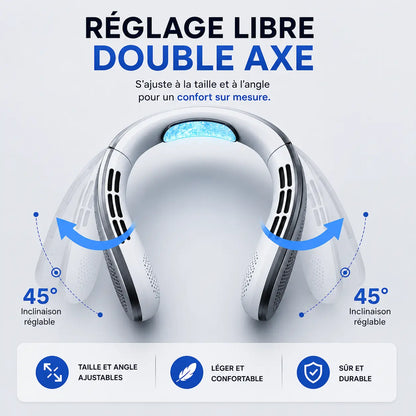Ventilateur cou gris rechargeable | SELVAIR