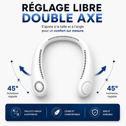 Ventilateur cou blanc rechargeable | SELVAIR