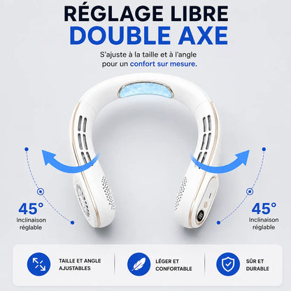 Ventilateur cou blanc léger rechargeable | SELVAIR